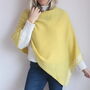 Checkerboard Lambswool Poncho, thumbnail 7 of 9