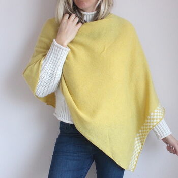 Checkerboard Lambswool Poncho, 7 of 9