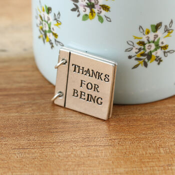 Personalised Thank You Keepsake Mini Folding Pewter Card, 4 of 7