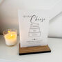 Classic Personalised Wedding Cheese Sign Opaque Acrylic, thumbnail 3 of 5