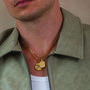 Dog Tag Necklace And Mixed Cz In 18 K Gold Plated Vermeil, thumbnail 9 of 9