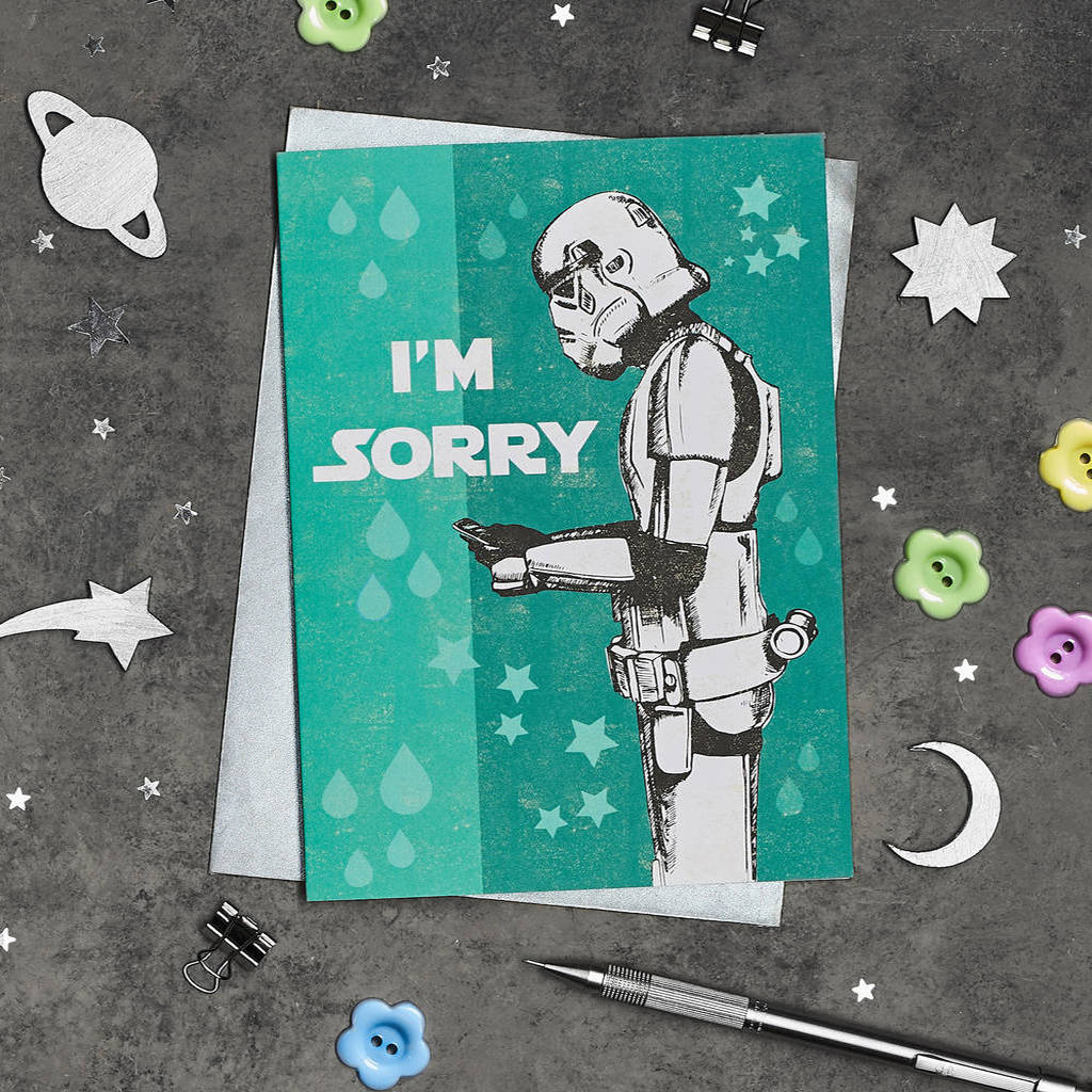 Original Stormtrooper I'm Sorry Card, 1 of 3