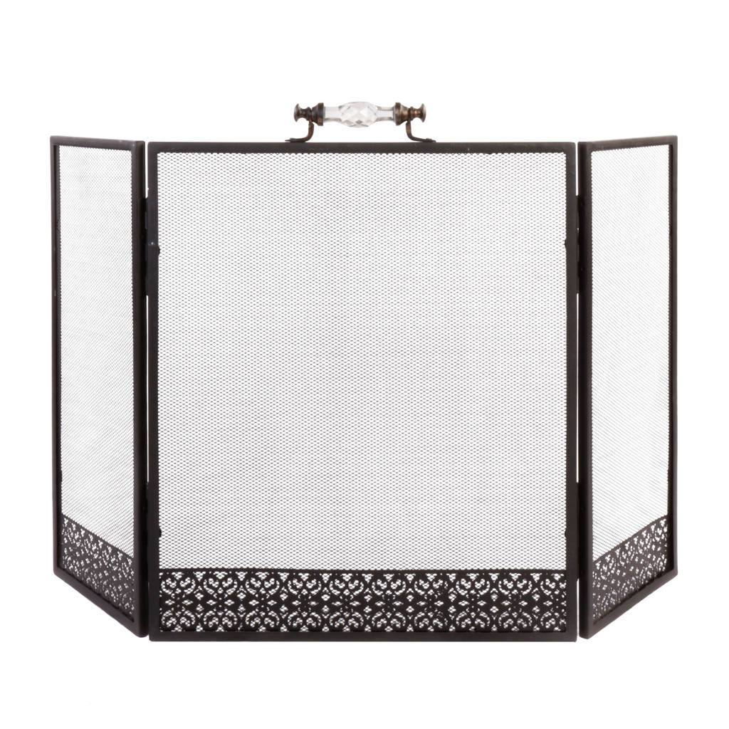 decorative child safe iron fire screen by dibor