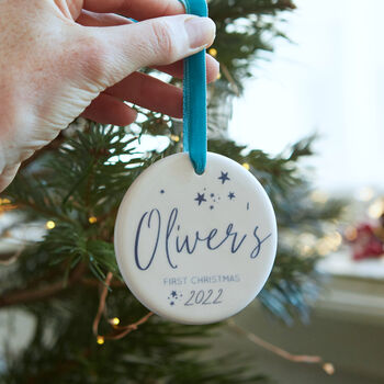 Personalised First Christmas Bauble Decoration, 2 of 8