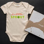 Organic Cotton Little Sprout Baby Onesie Unisex, thumbnail 1 of 6