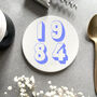 Personalised Year Ceramic Coaster, thumbnail 4 of 8