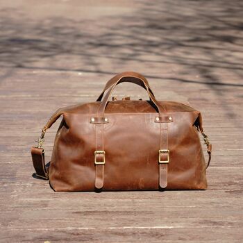 Genuine Leather Boarding Bag For Travelling, 3 of 12