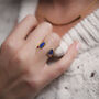 Two Moon Lapis Lazuli Ring, thumbnail 1 of 6
