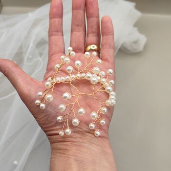 Pearl Bridal Wrist Corsage Bracelet, 9 of 12