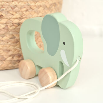 Personalised Wooden Elephant Toy Custom Name Gift, 3 of 5