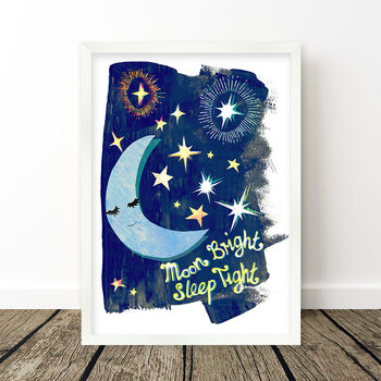 Moon And Stars Kids Print, 4 of 8