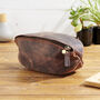 Personalised Leather Rugby Ball Washbag, thumbnail 1 of 2
