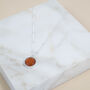 Barcelona Silver July Birthstone Necklace Carnelian, thumbnail 1 of 4