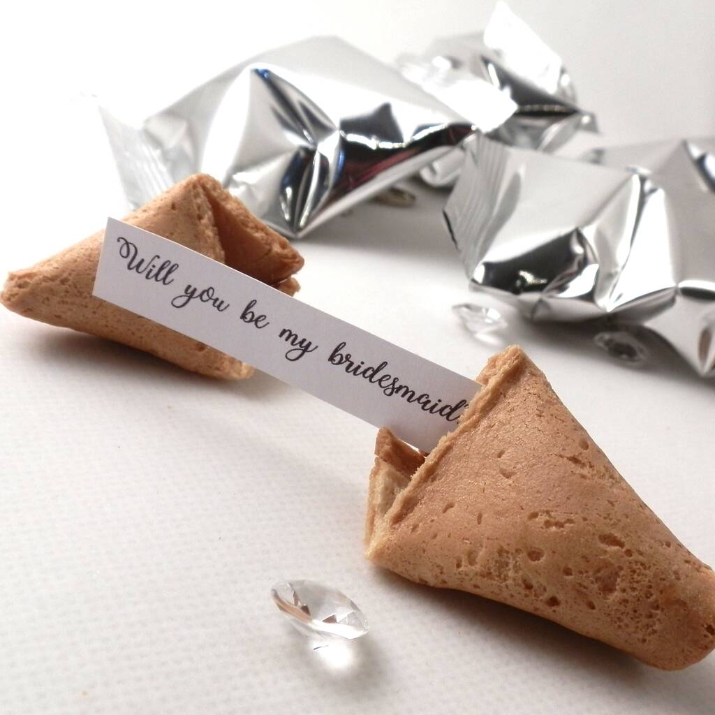 Will You Be My Bridesmaid Fortune Cookies: Pack Of Six, 1 of 2
