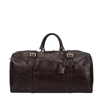 Quality Large Leather Travel Bag. 'The Flero El', 3 of 12