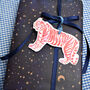 100% Recycled Set Of Four Tiger Gift Tags, thumbnail 1 of 6