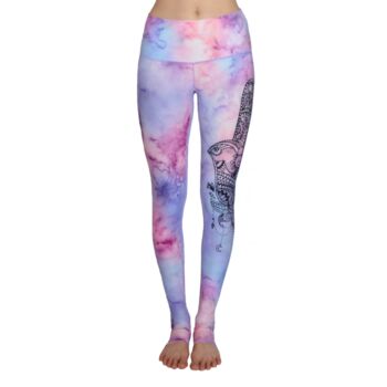 Sky Is The Limit Yoga Leggings Hand Drawn Design, 3 of 6