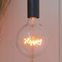 Happy Text Light Bulb And Table Lamp, thumbnail 3 of 4