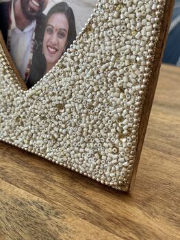 Indian Wood Picture Frame, Hand Painted Photo Frame, 7 of 12