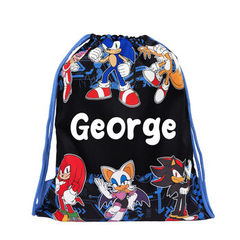 Sonic The Hedgehog Personalised Kids Drawstring, 2 of 7