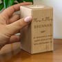 Personalised Wedding Wooden Tealight Holder, thumbnail 2 of 4