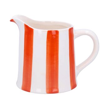 Orange Stripe Stoneware Creamer Jug, 3 of 3