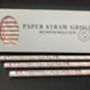 Pink And White Stripe Personalised Paper Straws, thumbnail 5 of 7
