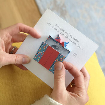 Personalised Christmas Origami Hidden Photo Card, 3 of 5