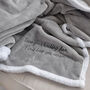 Personalised Save On Your Heating Warm Grey Blanket, thumbnail 6 of 9
