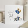 Personalised Blue And Gold Balloons 70th Card, thumbnail 1 of 7