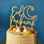 Eid Mubarak Gold Mirror Acrylic Cake Topper, thumbnail 1 of 3