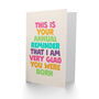 Glad You Were Born Annual Reminder Birthday Card, thumbnail 2 of 4