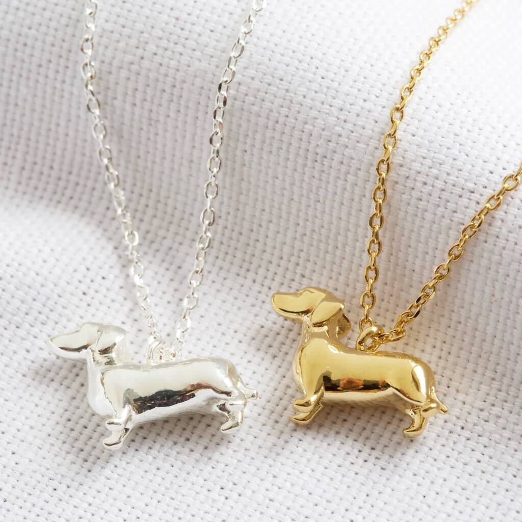 Sausage Dog Necklace By Lisa Angel 