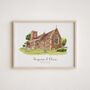Personalised Wedding Church Watercolour Hand Drawn Sketch – Couple Gift, thumbnail 1 of 12