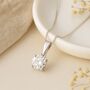 Personalised Sterling Silver Moissanite Diamond Necklace, thumbnail 4 of 10
