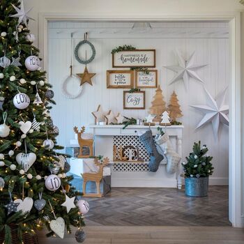 Set Of Three Of Monochrome Paper Stars, 3 of 6