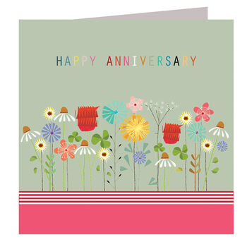 Floral Happy Anniversary Card, 2 of 5
