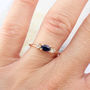 Tasia 9ct Gold Oval Blue And White Sapphire Ring, thumbnail 1 of 4