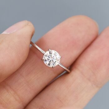 Eight Tenths Of A Carat Moissanite Classic Ring, 3 of 12