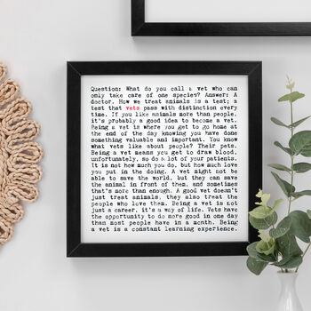 Vet Quotes Gift Print, 2 of 9