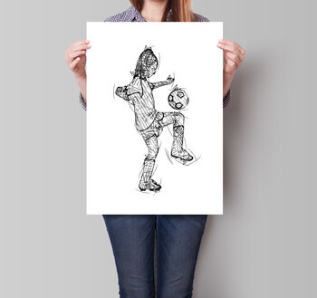 Set Of Three Womens Soccer Prints, 4 of 4