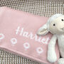 Personalised Knitted Sheep Baby Blanket, thumbnail 1 of 5