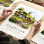 The Shire Travel Poster Of Hobbiton New Zealand, thumbnail 1 of 7