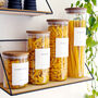 Acacia Storage Jar With Personalised Waterproof Label, thumbnail 9 of 11
