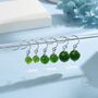 Natural Jasper Jade Hook Earrings In Sterling Silver, thumbnail 1 of 12