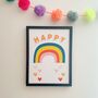 Happy Rainbow Print A4 Or A3, thumbnail 2 of 2