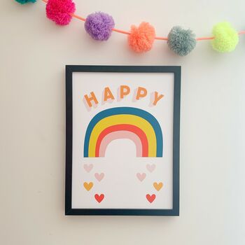 Happy Rainbow Print A4 Or A3, 2 of 2