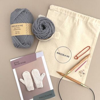 Mittens 100% Merino Cosy Knitting Kit, 2 of 5