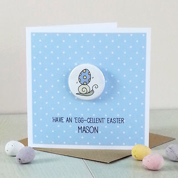 Personalised Easter Card With Badge, 3 of 6