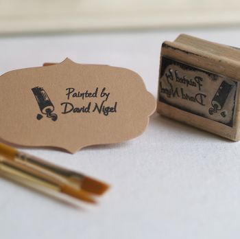 Personalised 'Painted By' Rubber Stamp, 2 of 2